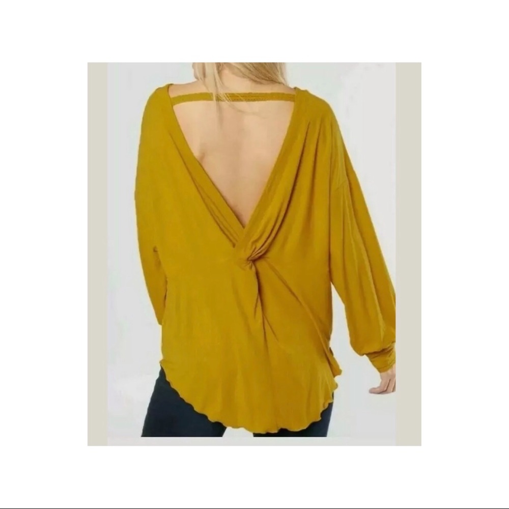 NWT Free People Shimmy Shake oversized Top Untamed Gold